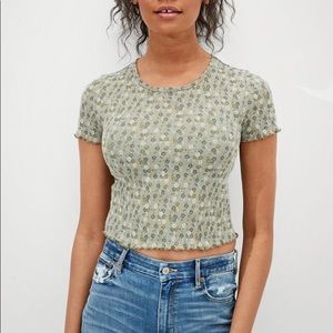 American Eagle Waffle Baby Tee